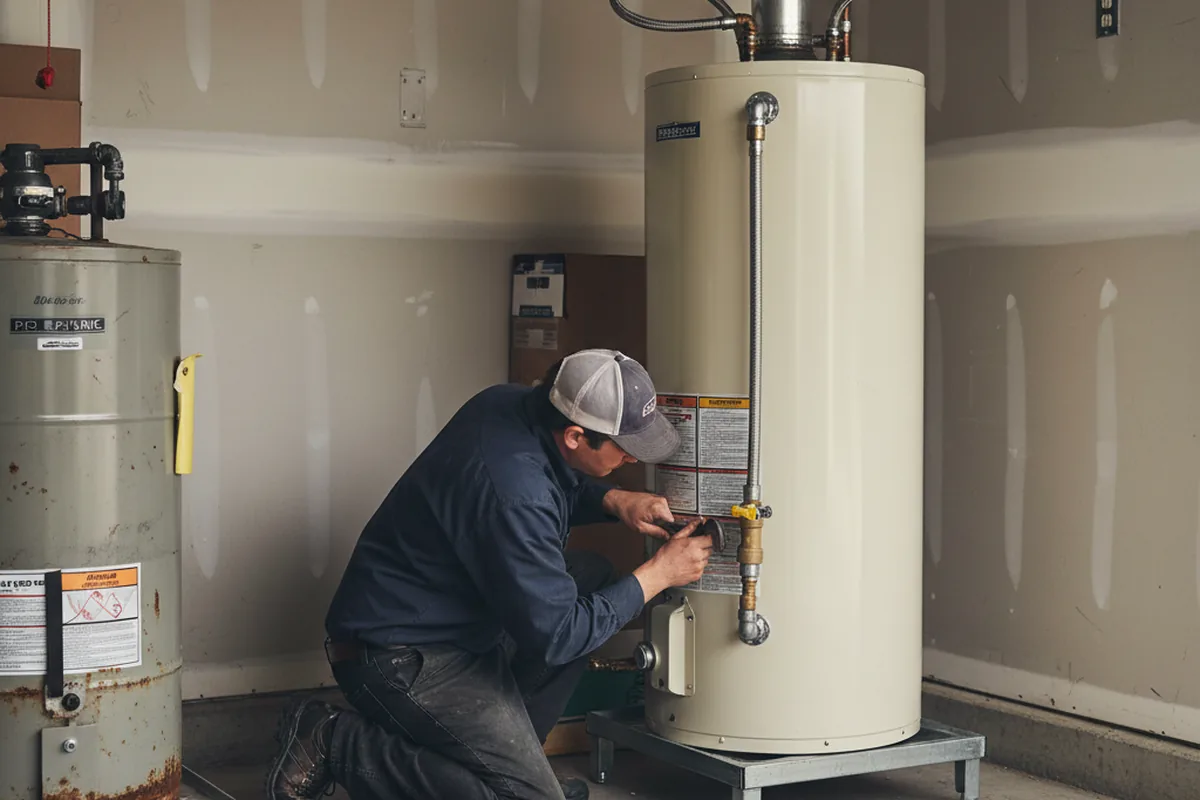 Water heater and shutoff valve replacement in Winthrop